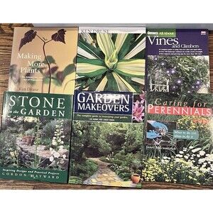 Lot of 6 Gardening & Landscaping Books Perennials, Vines HC & SC Books
